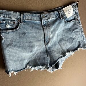 Abercrombie & Fitch Blue Jean Shorts Distressed Cutoff Style